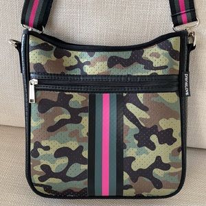 Pink Army Messenger Bag